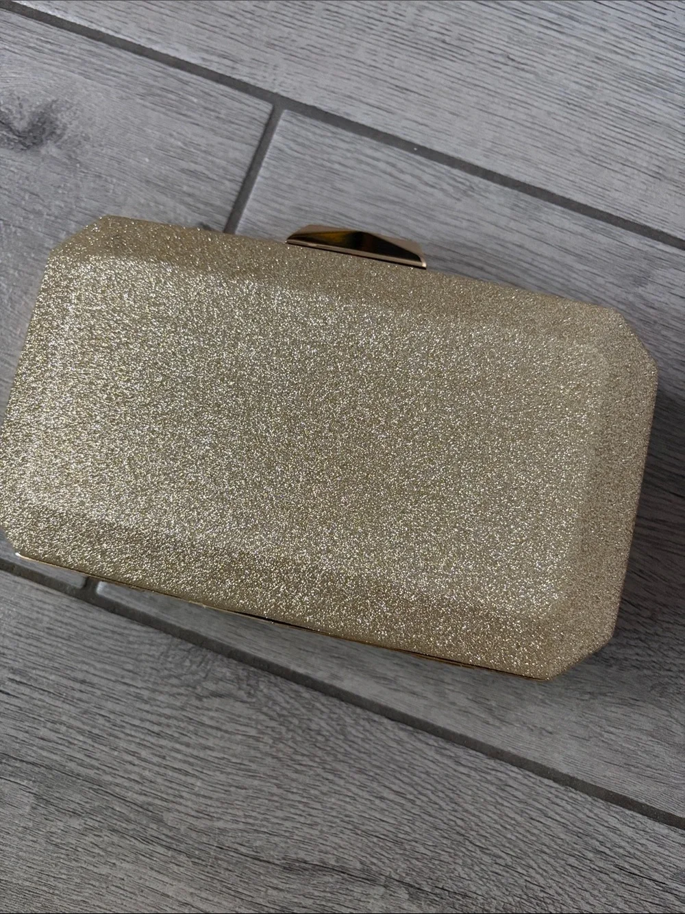Gold Glitter Knot Evening Clutch